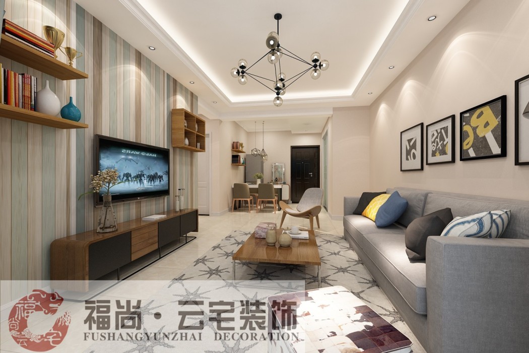 伊水苑89平全包装修效果图