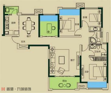 中海國(guó)際社區(qū)新中式風(fēng)格裝修戶型圖