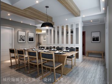 城投瀚城簡歐風格餐廳裝修