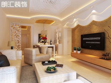 恒基旭輝府白色簡(jiǎn)約客廳裝修