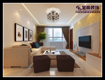 玉蘭花園126平簡(jiǎn)約客廳設(shè)計(jì)