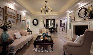 朱雀云天美式田園客廳效果圖