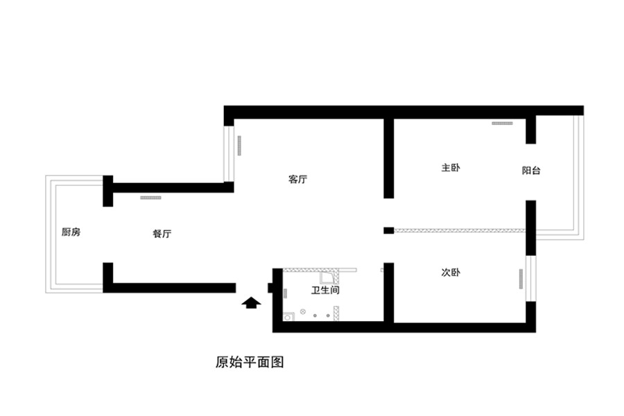 90平米二居户型图