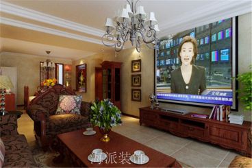 文理學(xué)院休閑美式客廳效果