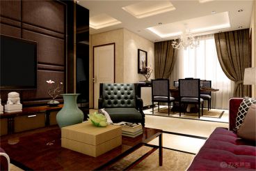 首璽-106㎡-混搭風(fēng)格-客廳