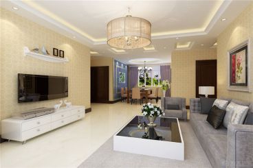奧萊城-109㎡-現(xiàn)代簡約-客廳