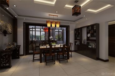 天津華僑城-137㎡-中式風(fēng)格-餐廳