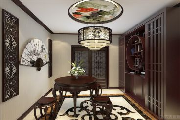 中冶賢德公館-108㎡-中式風(fēng)格-餐廳