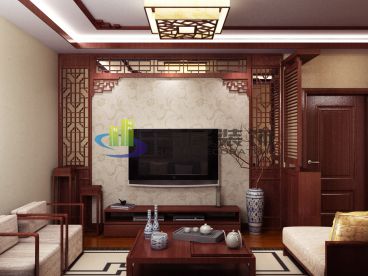 升龍廣場(chǎng)中式風(fēng)格電視背景墻