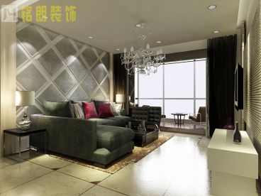 奧體花城現(xiàn)代風(fēng)格沙發(fā)背景墻效果圖