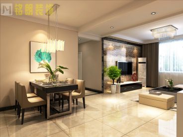 錦繡港灣簡(jiǎn)約風(fēng)格客餐廳效果圖