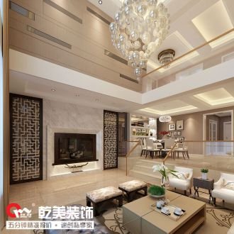 龍泉上苑混搭簡約風格客廳效果圖