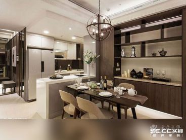 鳳凰和熙現(xiàn)代簡約餐廳效果圖