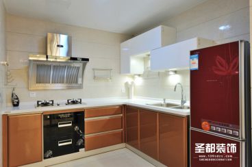 圣都精裝樣板房現(xiàn)代簡(jiǎn)約廚房效果圖