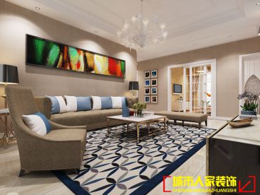 升龍廣場(chǎng)現(xiàn)代簡(jiǎn)約背景墻效果圖