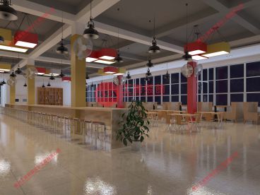 江西師范高等專科學(xué)校餐飲中心二樓就餐區(qū)