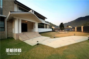 德清別墅800方新中式花園效果圖
