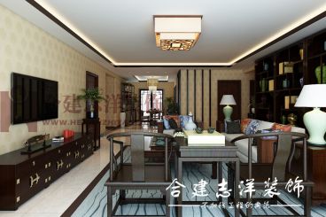 康堡花園新中式客廳效果圖