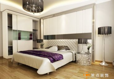 中建開元小區(qū)現(xiàn)代簡約臥室效果圖