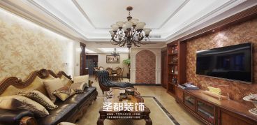 順發(fā)旺角城195方現(xiàn)代簡約客廳效果圖