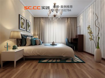 半島國際現(xiàn)代簡約臥室效果圖