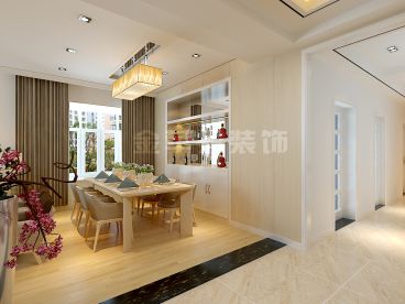 曉港名城現(xiàn)代簡約餐廳效果圖