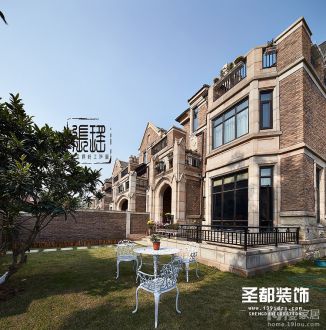 【美式風(fēng)格】西溪玫瑰400方美式背景墻效果圖