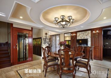【美式風(fēng)格】西溪玫瑰400方美式餐廳效果圖