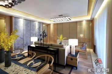 清揚(yáng)御庭 徐先生 雅居新中式客廳效果圖