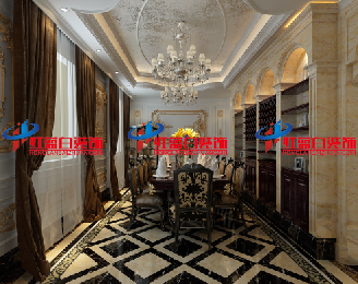 琥珀山莊歐式古典餐廳效果圖