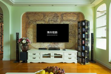 春江時代美式客廳效果圖