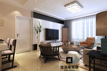 和潤(rùn)幸福城現(xiàn)代簡(jiǎn)約客廳效果圖