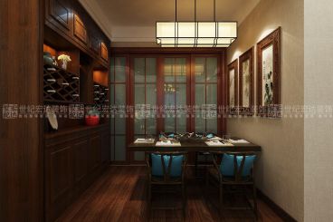 德潤天璽新中式餐廳效果圖