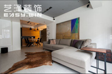 中海國際現(xiàn)代簡約客廳效果圖