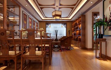 濟水上苑新中式餐廳效果圖