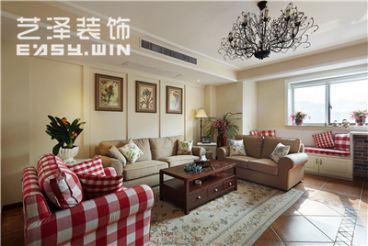  佳源都市美式客廳效果圖