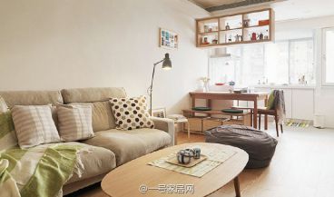 日式風(fēng)小公寓日式客廳效果圖