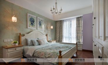 琥珀五環城地中海臥室效果圖