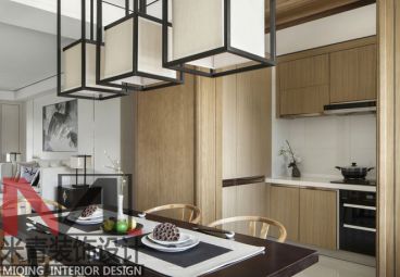 天河山莊新中式餐廳效果圖