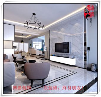 呈貢滇池星城星博灣現(xiàn)代簡約客廳效果圖