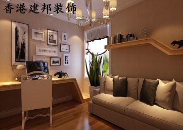 深港城現(xiàn)代簡(jiǎn)約書房效果圖