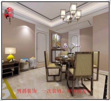 現(xiàn)代文庭現(xiàn)代中式餐廳效果圖