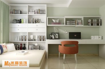 新源燕府現(xiàn)代簡約書房效果圖