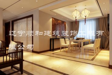 保利達(dá)江灣城新中式客廳效果圖