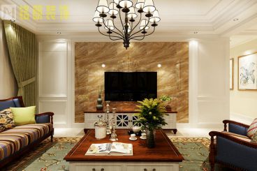 東方今典朗潤園美式客廳效果圖