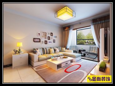 綠地城現(xiàn)代簡約客廳效果圖