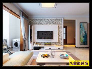 綠地城現(xiàn)代簡約背景墻效果圖