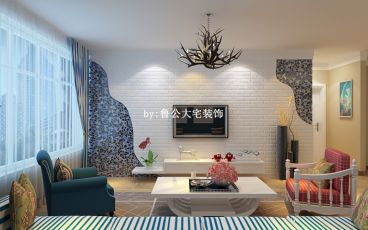 領(lǐng)秀公館地中海背景墻效果圖