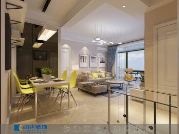 升龍城現(xiàn)代簡(jiǎn)約餐廳效果圖