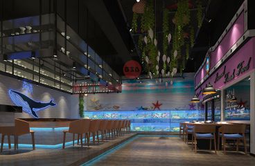 蒸鮮食代餐廳奧園中心效果圖